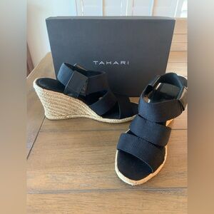 Tahari Wiley Stretch Espadrille Wedge Sandal